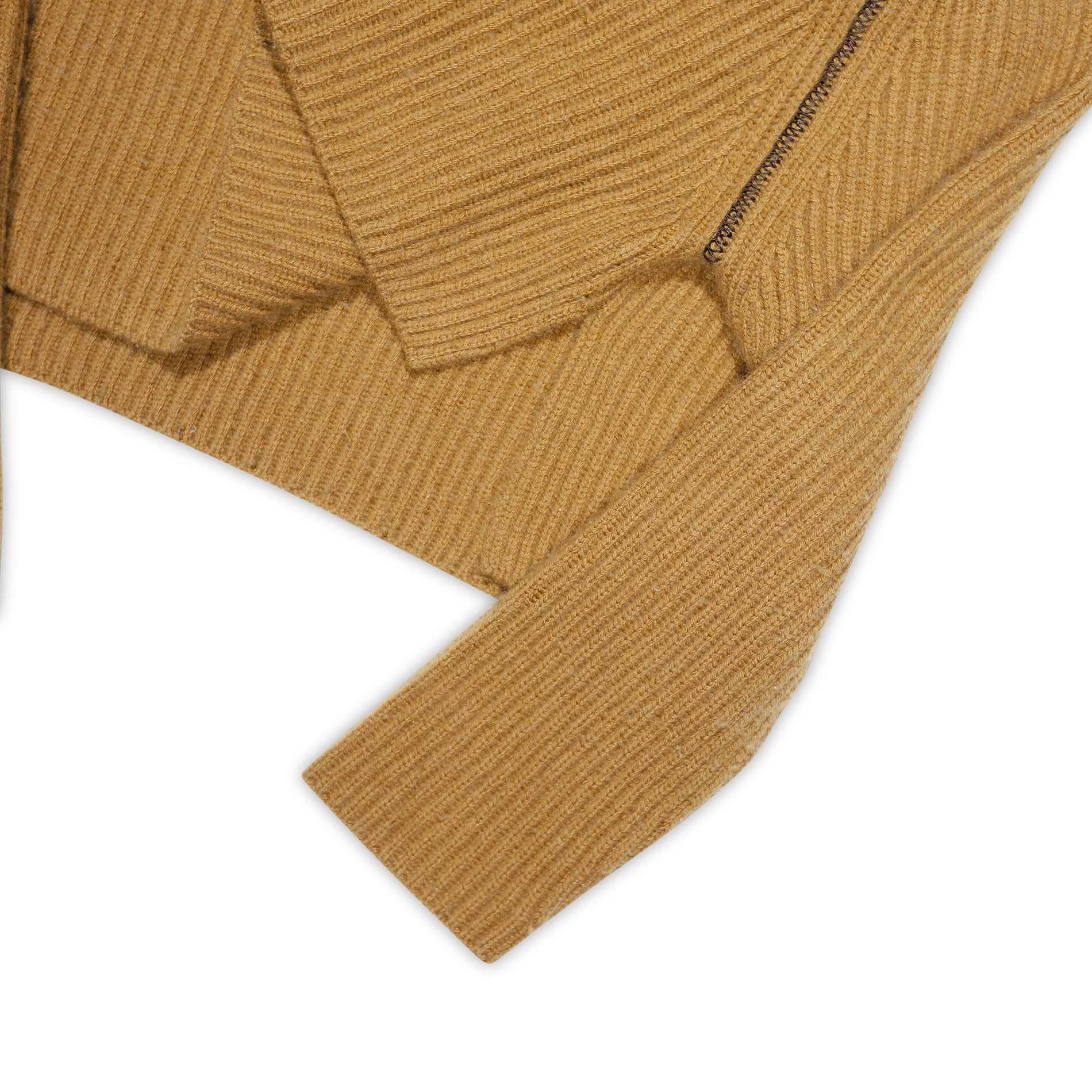 Celine by Phoebe Philo Cropped Brown Chunky Cashmere Knit