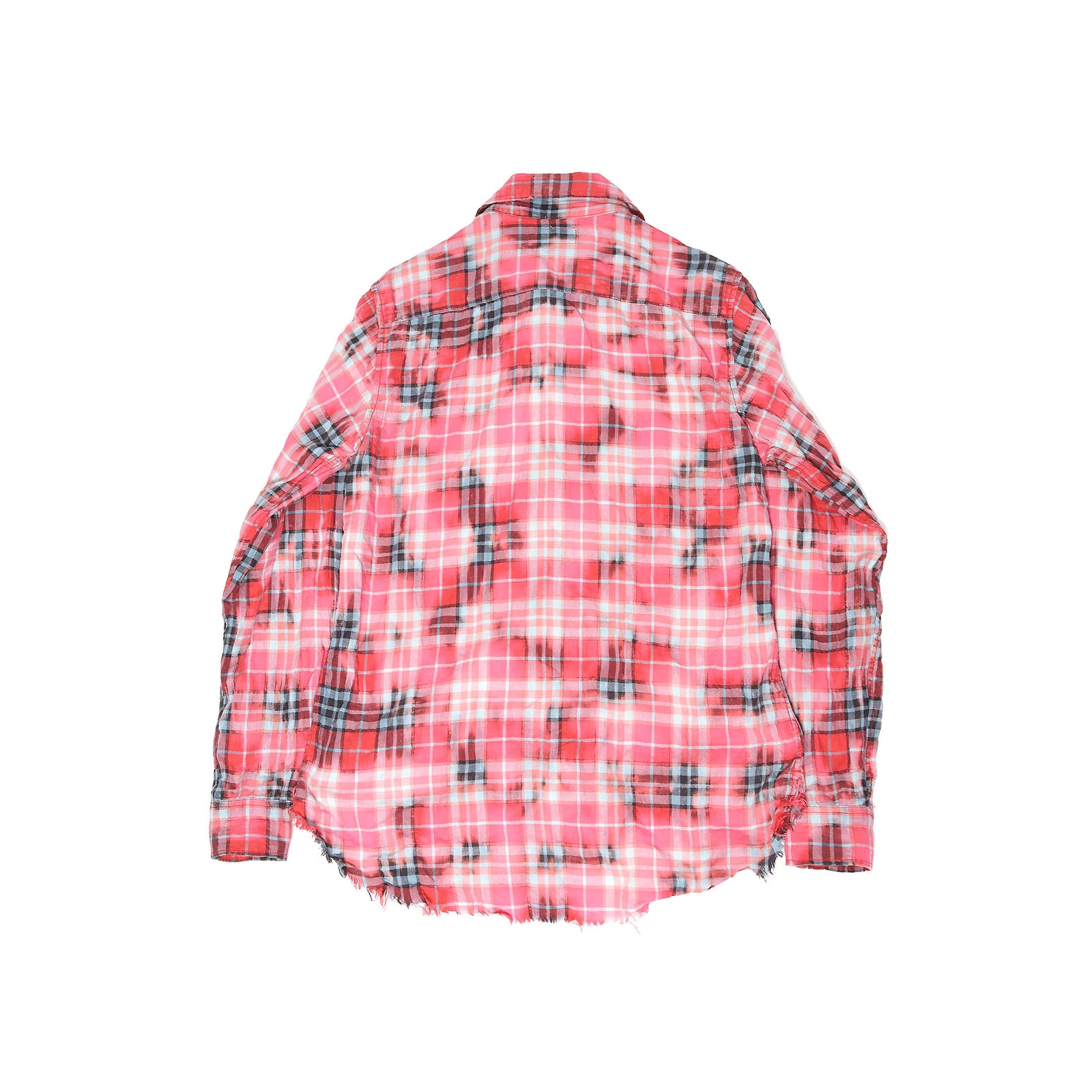 Saint Laurent SS16 Surf Sound Pink Bleached Raw Hem Flannel