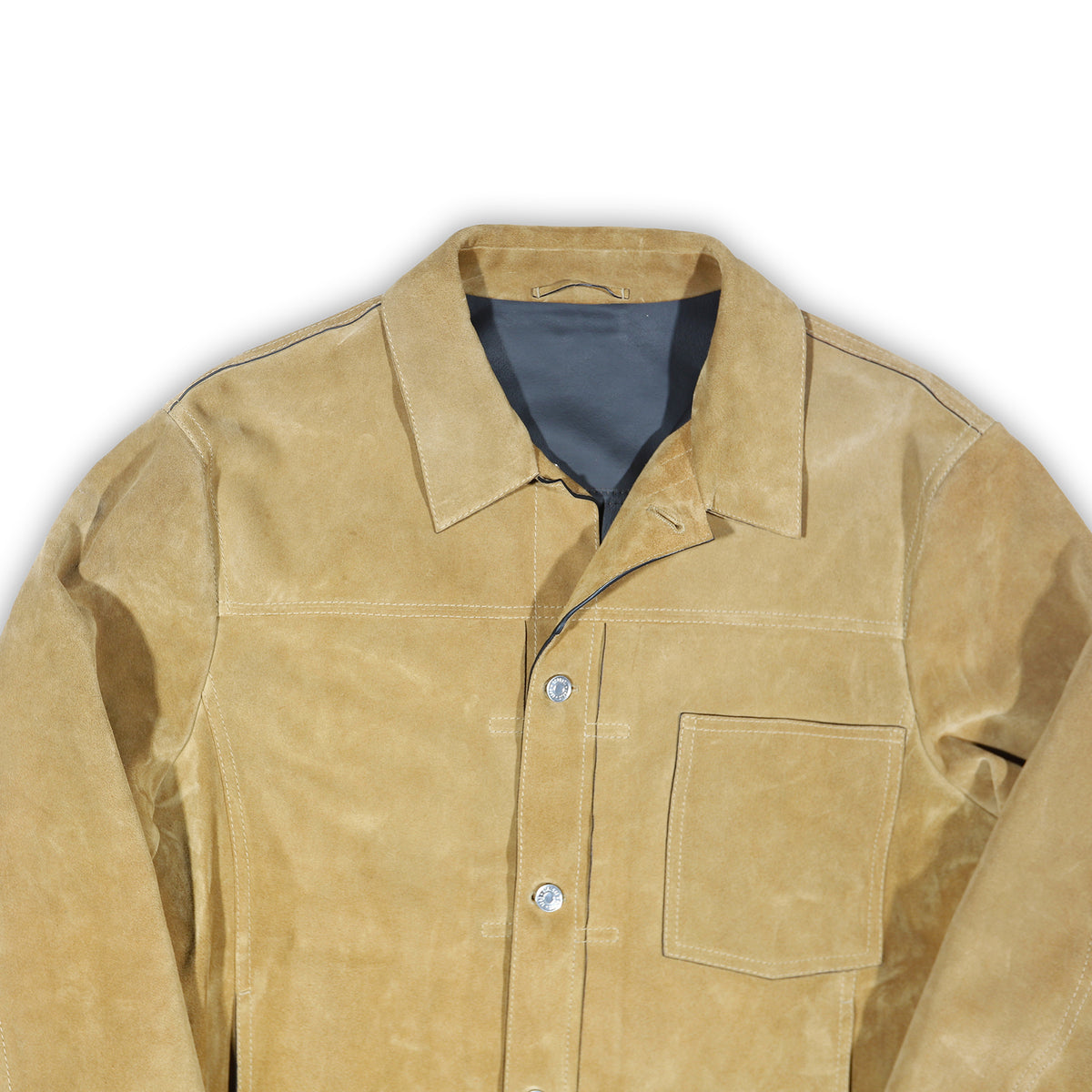 Berluti by Haider Ackermann FW18 Brown Suede Trucker Jacket