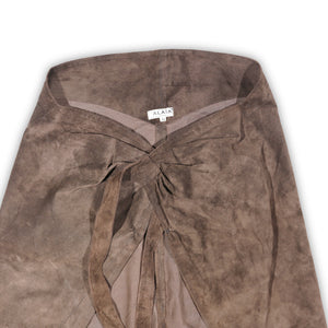 Azzedine Alaïa Vintage Leather Kimono Wrap Top