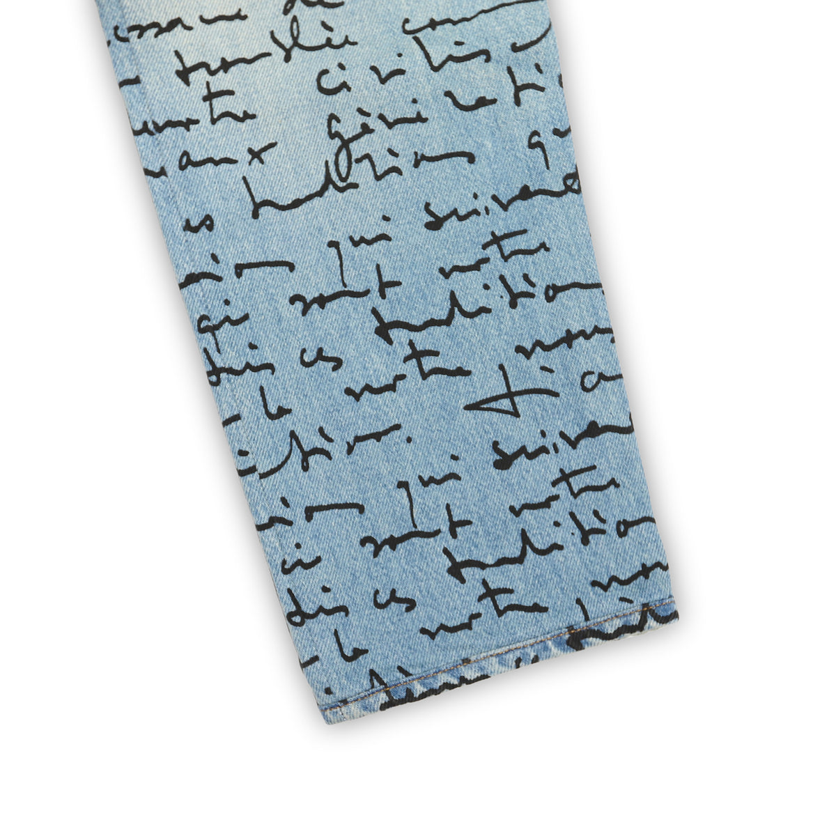 Dior Homme SS15 Runway Handwritten Script Denim