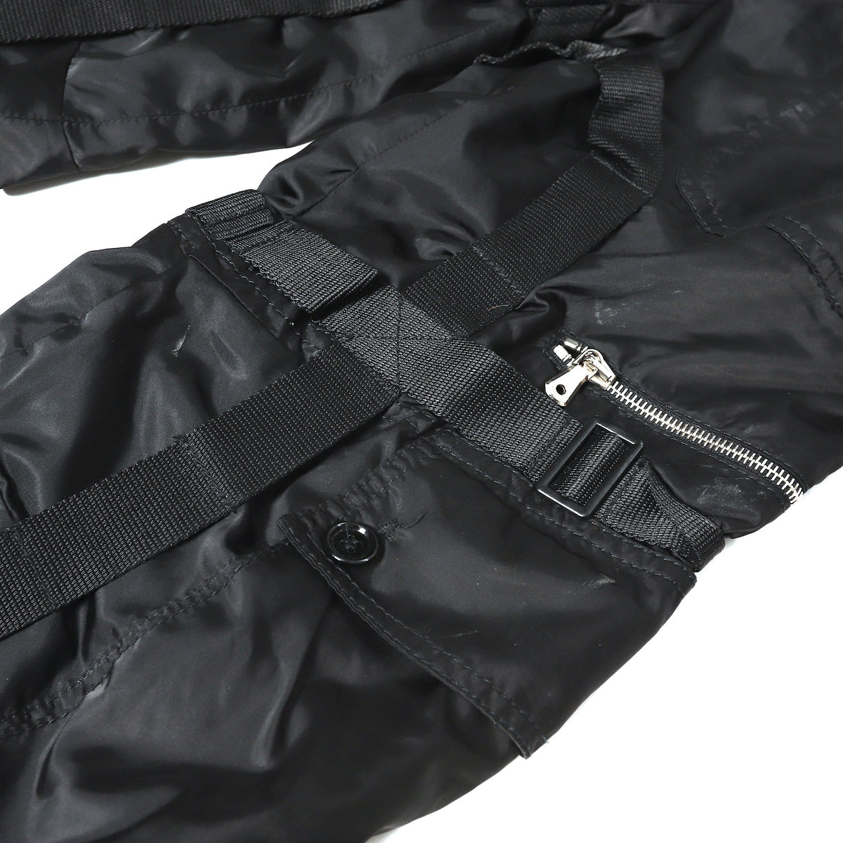 Dolce & Gabbana AW03 Black Nylon Bondage Pants