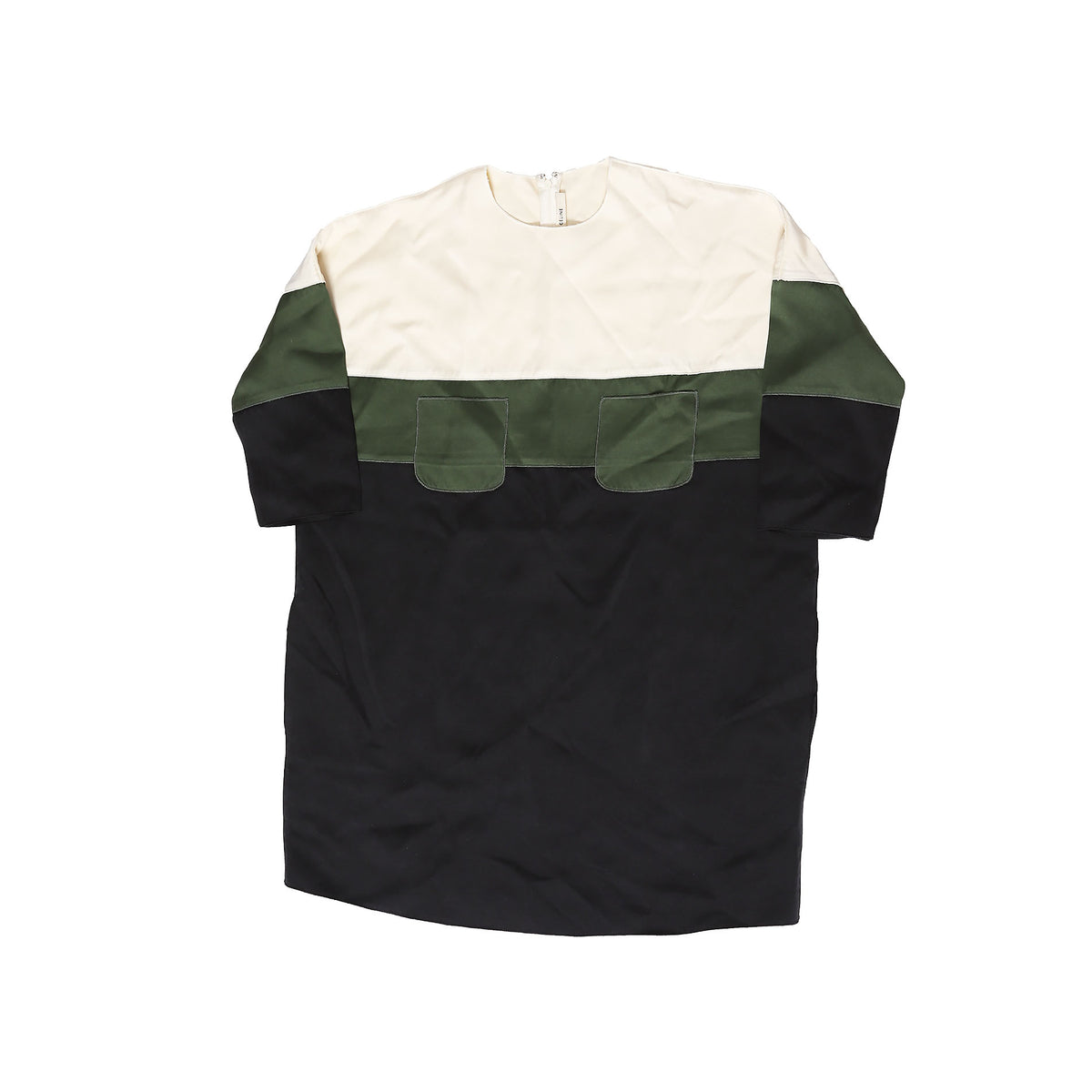 Celine SS11 by Phoebe Philo Colorblock Silk Blend Dress