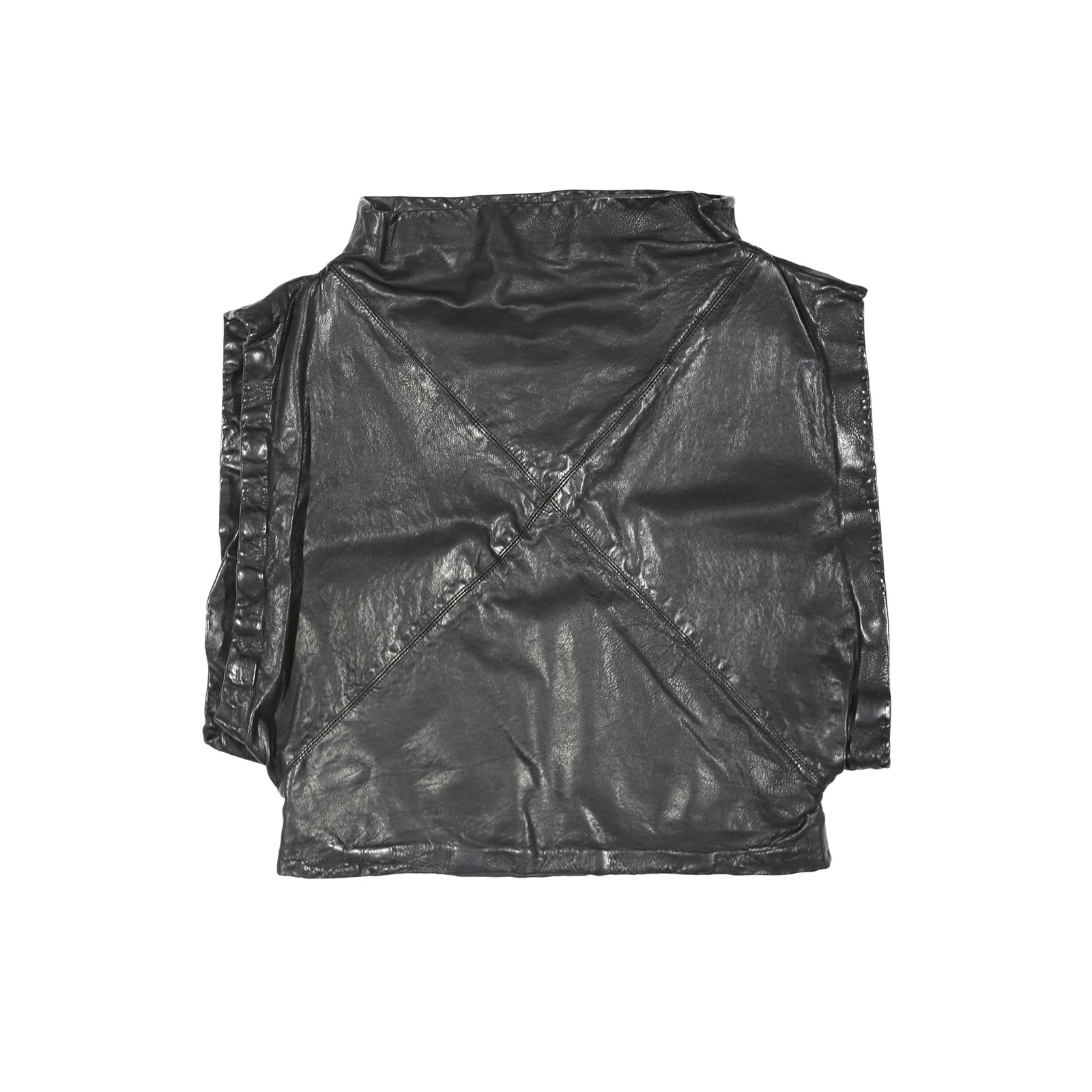 Maison Martin Margiela Black Leather Reconstructed Leather Square Top