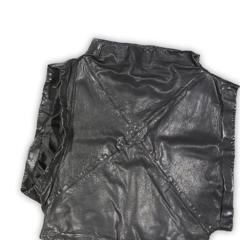 Maison Martin Margiela Black Leather Reconstructed Leather Square Top