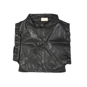 Maison Martin Margiela Black Leather Reconstructed Leather Square Top