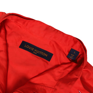 Louis Vuitton SS19 Red Viscose Drawstring Jacket