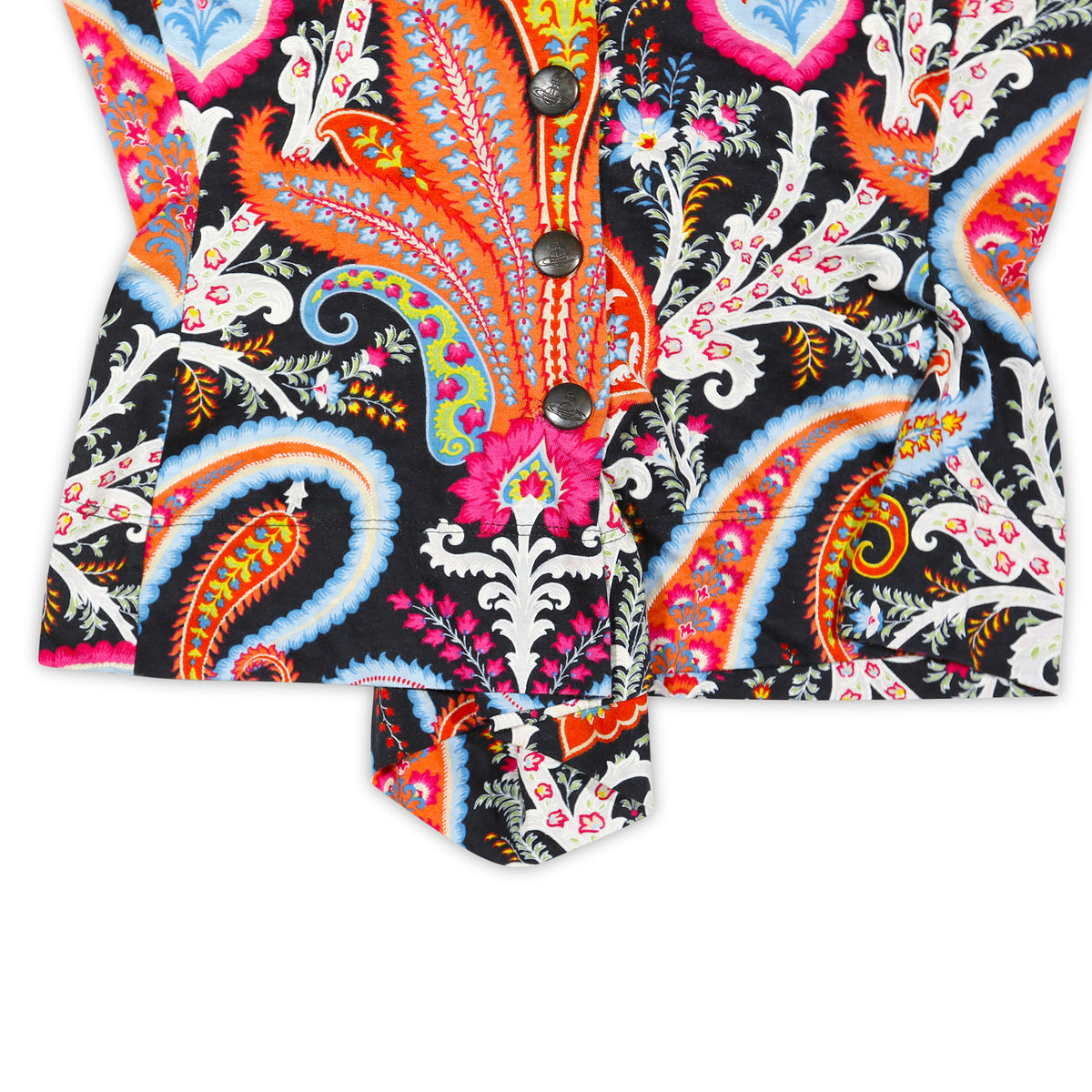 Vivienne Westwood 90s Psychedelic Floral Print Bustier Top
