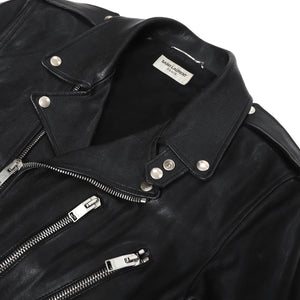 Saint Laurent Paris Black Calf Leather L17 Biker Jacket