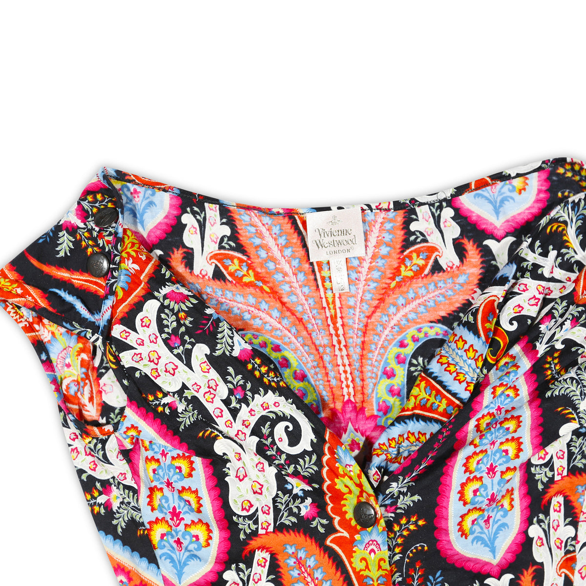 Vivienne Westwood 90s Psychedelic Floral Print Bustier Top