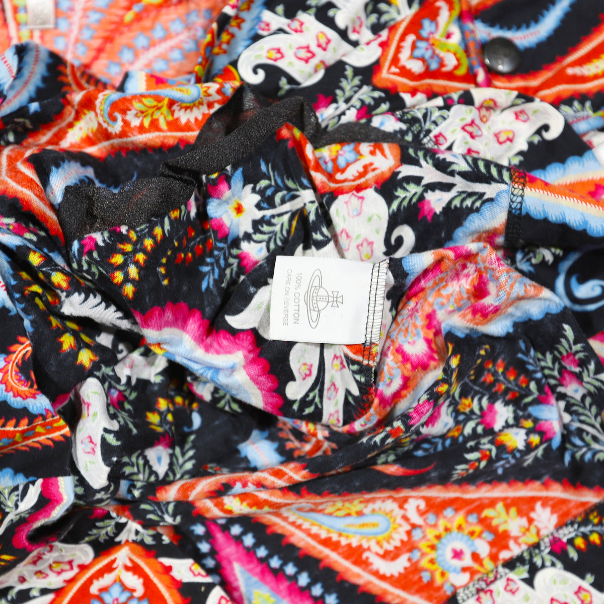 Vivienne Westwood 90s Psychedelic Floral Print Bustier Top
