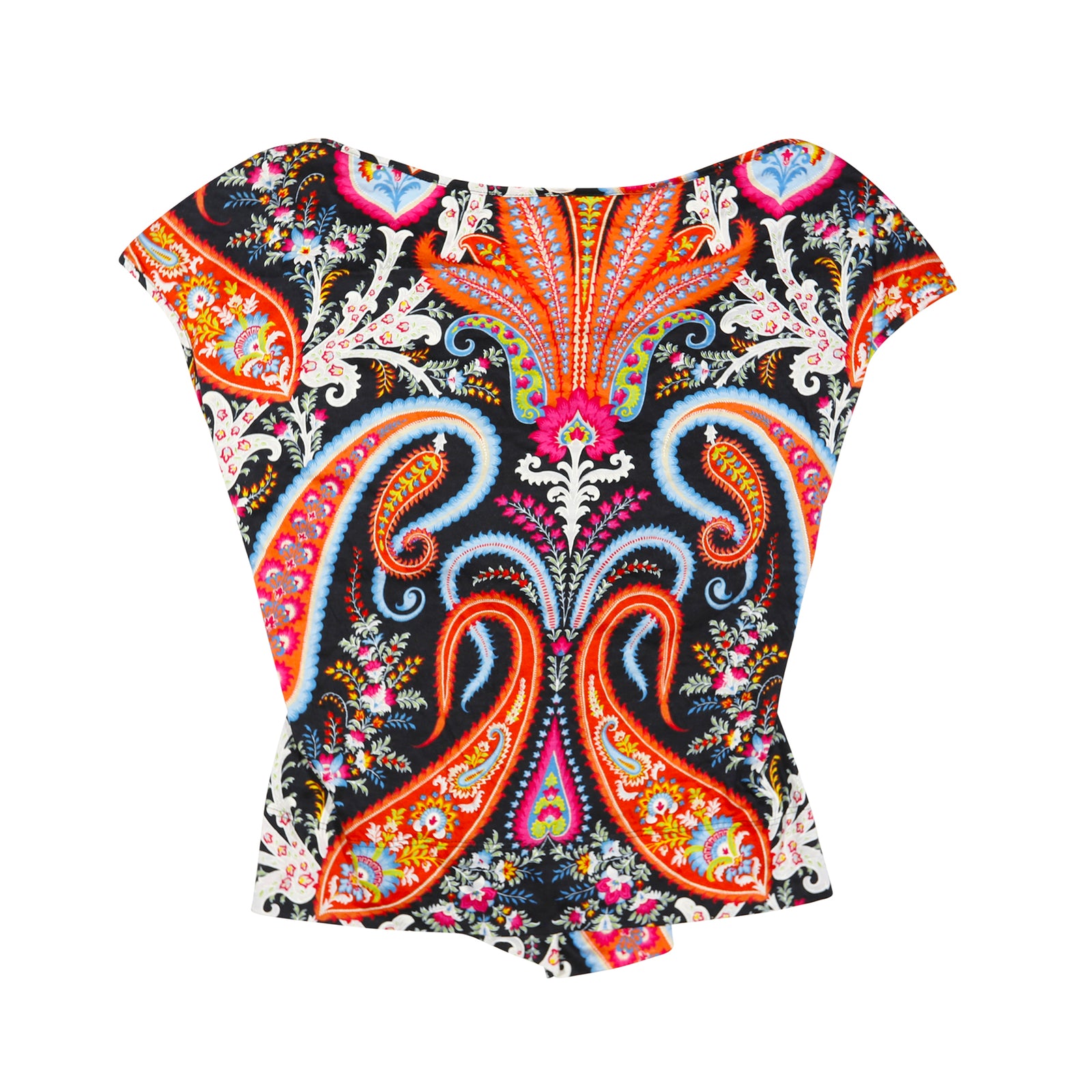 Vivienne Westwood 90s Psychedelic Floral Print Bustier Top