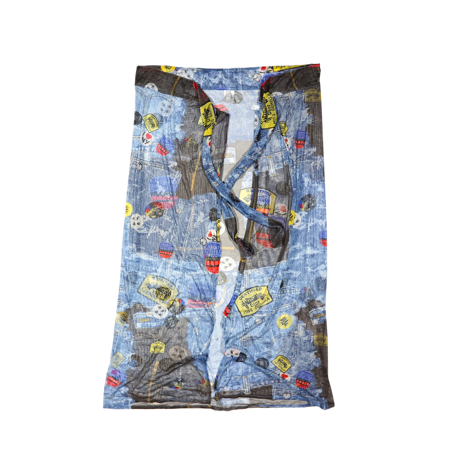 Christian Dior by John Galliano FW01 "Miss Diorella" Tromp L'oeil Denim Wrap Pareo