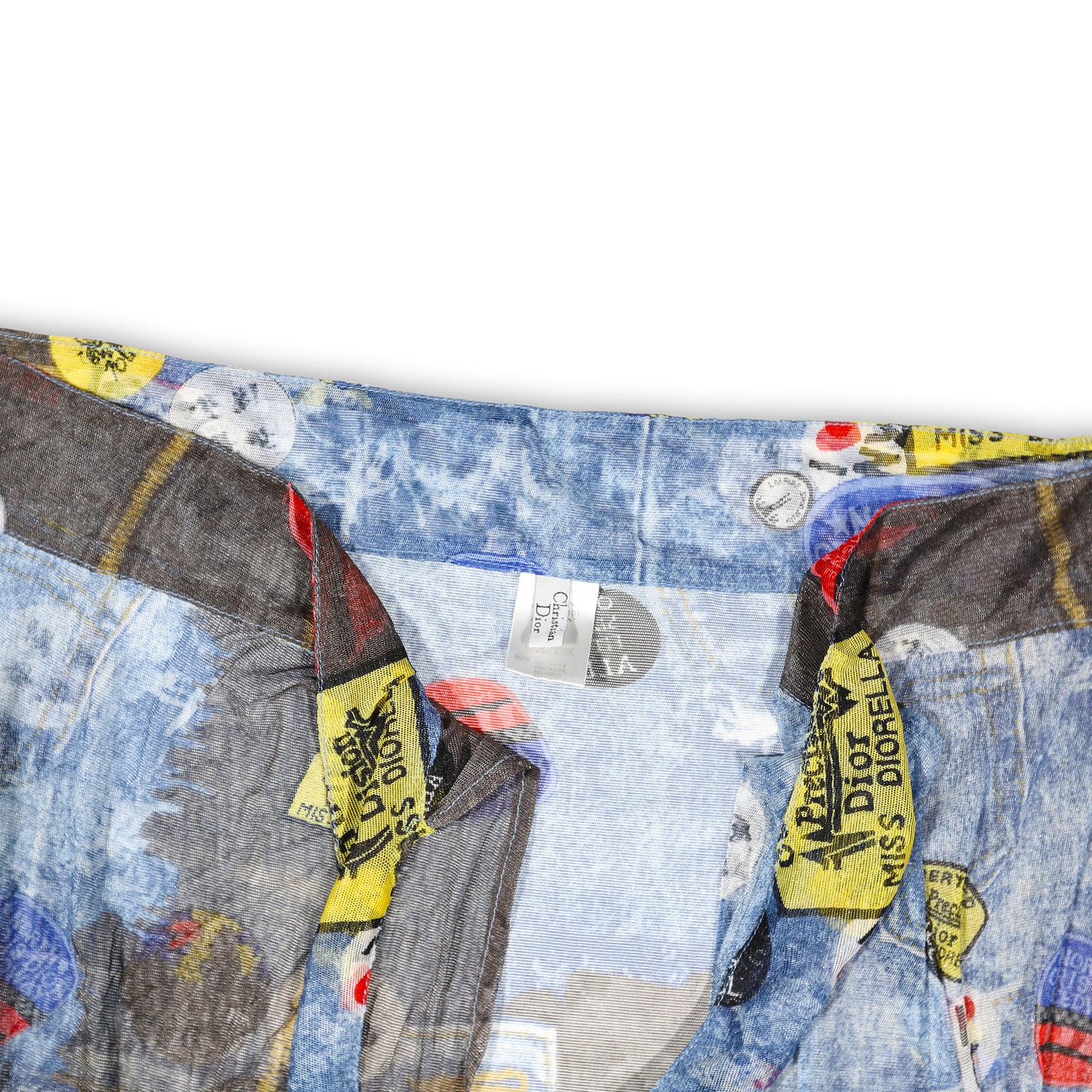 Christian Dior by John Galliano FW01 "Miss Diorella" Tromp L'oeil Denim Wrap Pareo