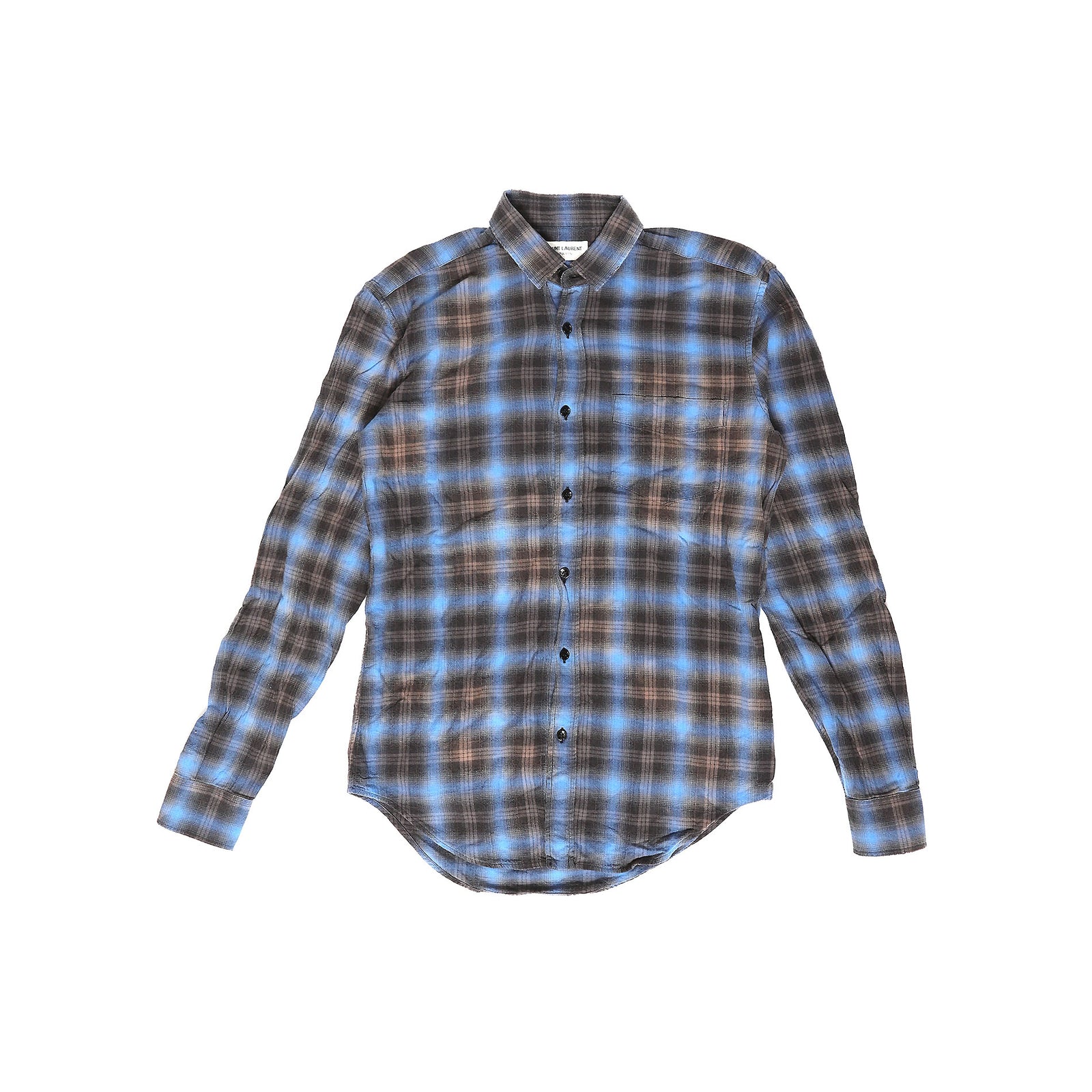 Saint Laurent SS16 Surf Sound Blue Bleached Flannel