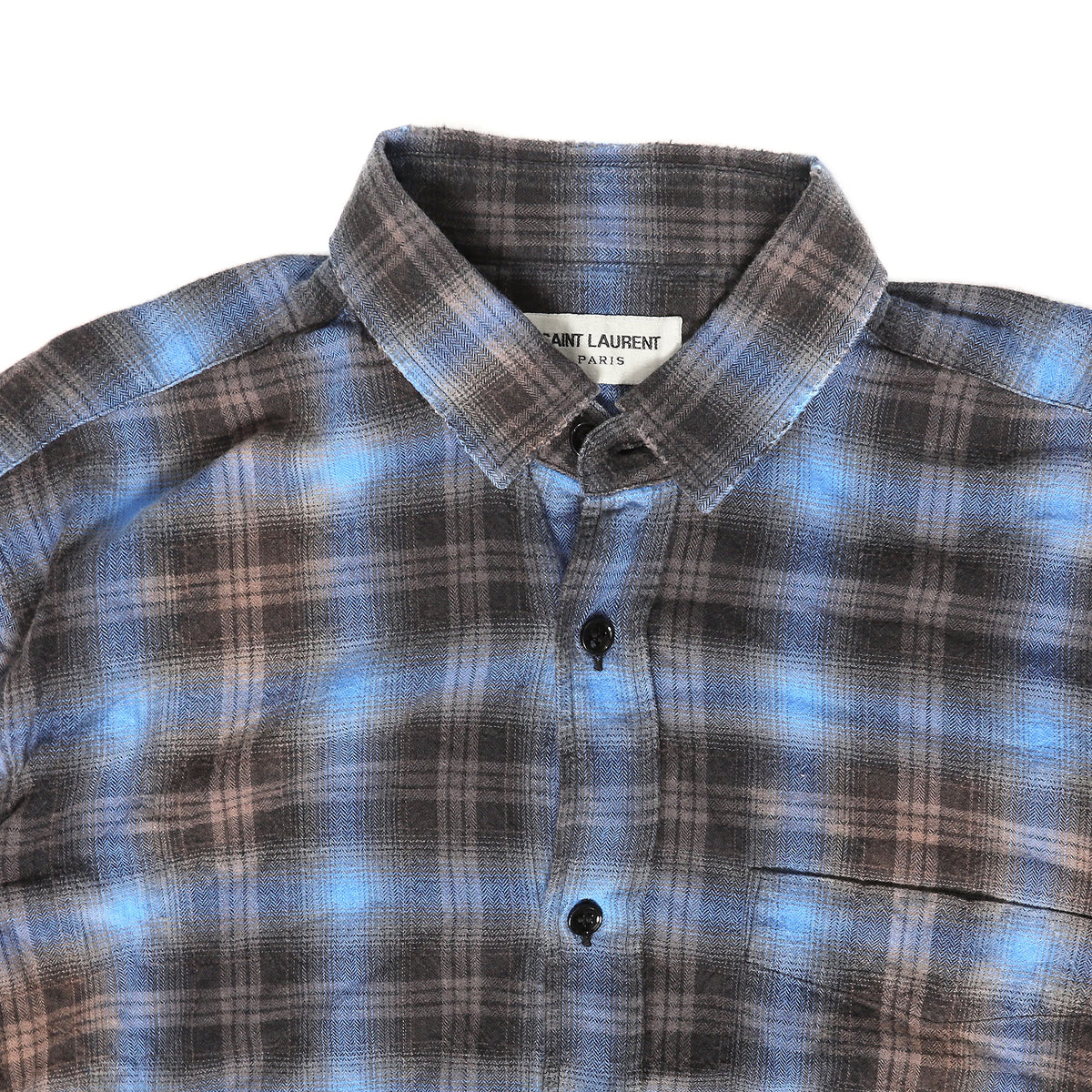 Saint Laurent SS16 Surf Sound Blue Bleached Flannel