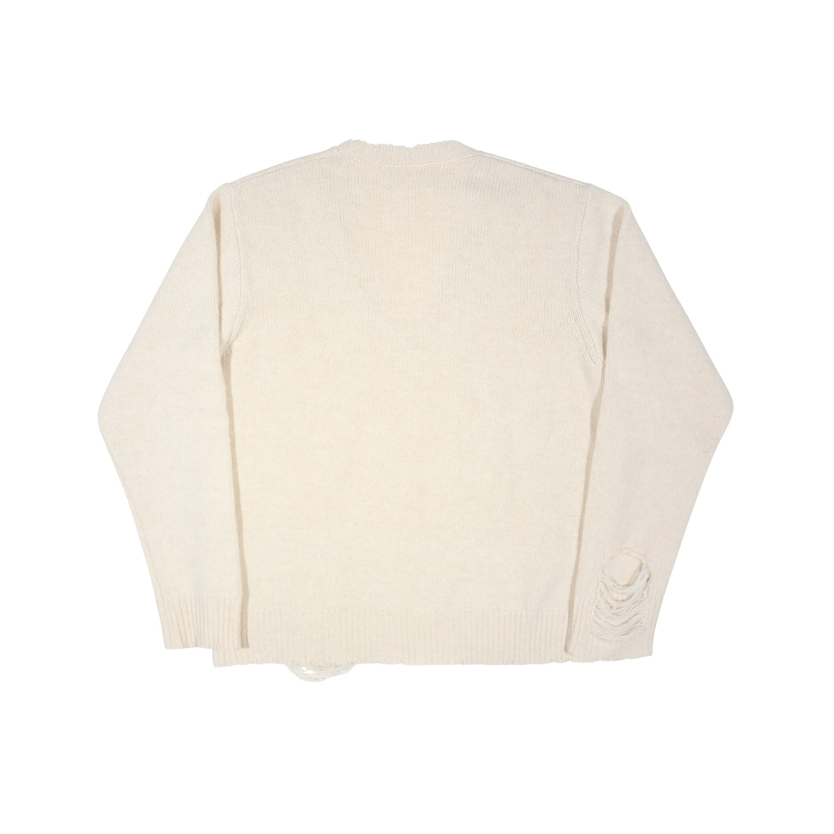 Maison Margiela FW19 Distressed V-Neck Knit Sweater