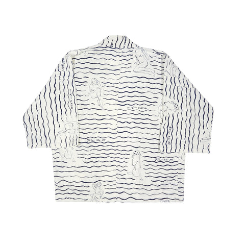 Visvim SS22 Happi Hickory Printed Striped Shirt