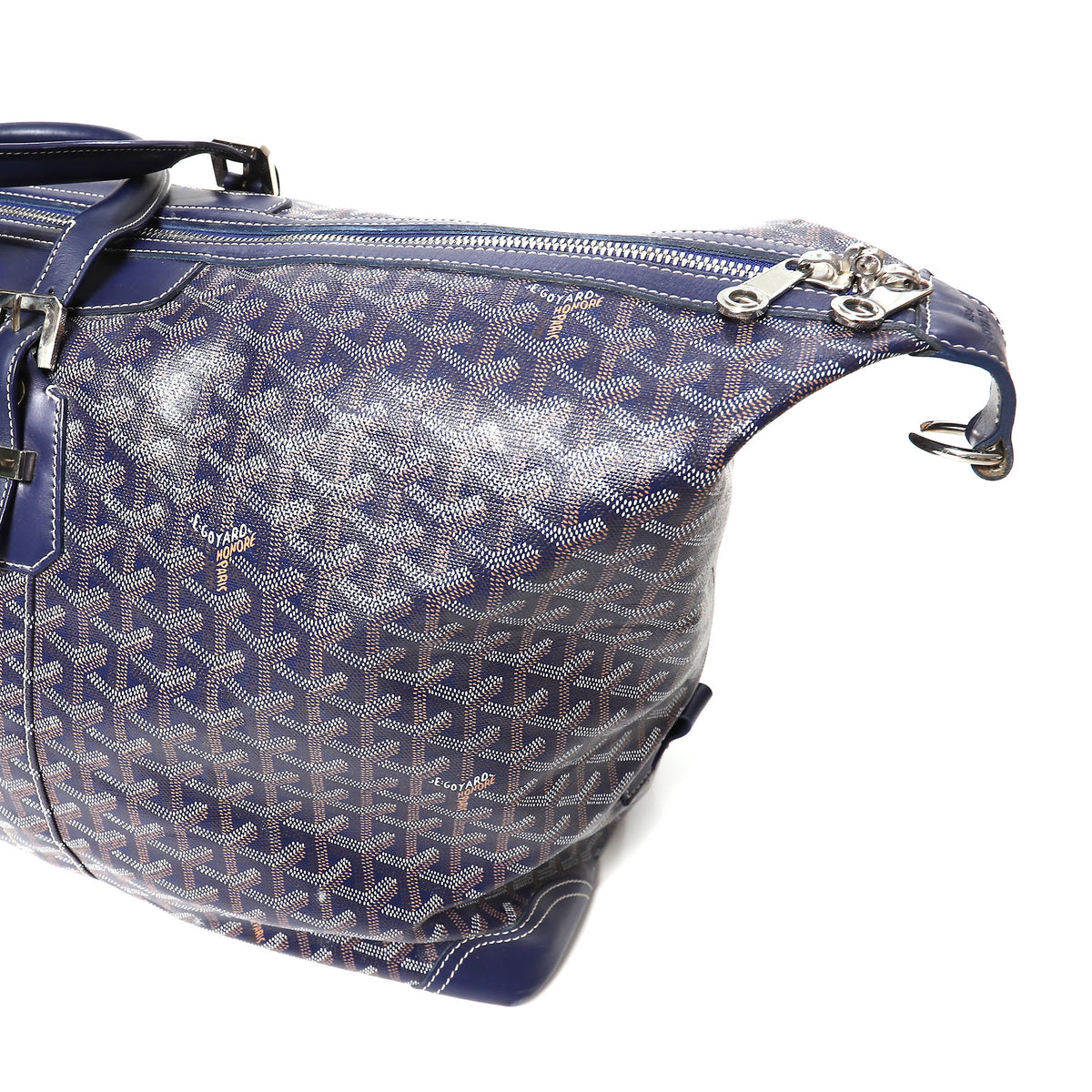 Goyard Boeing 55 Blue Duffle Bag