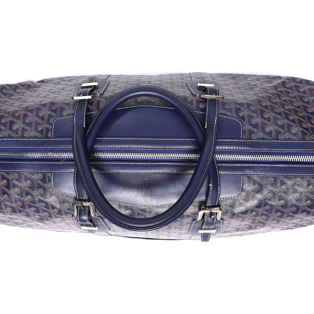Goyard Boeing 55 Blue Duffle Bag