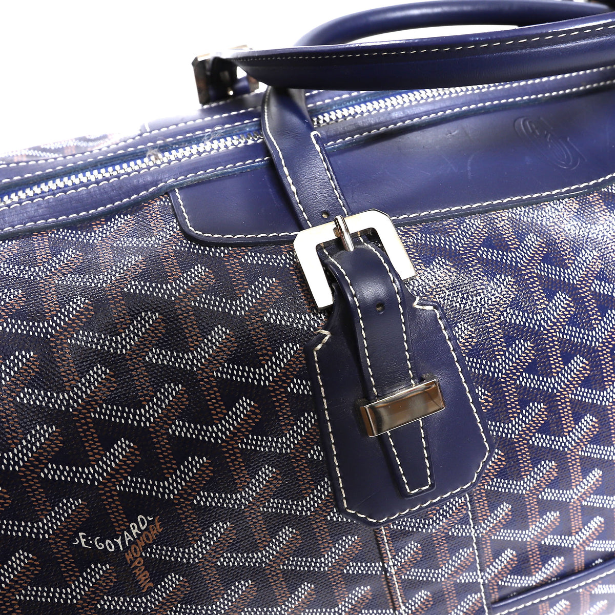 Goyard Boeing 55 Blue Duffle Bag