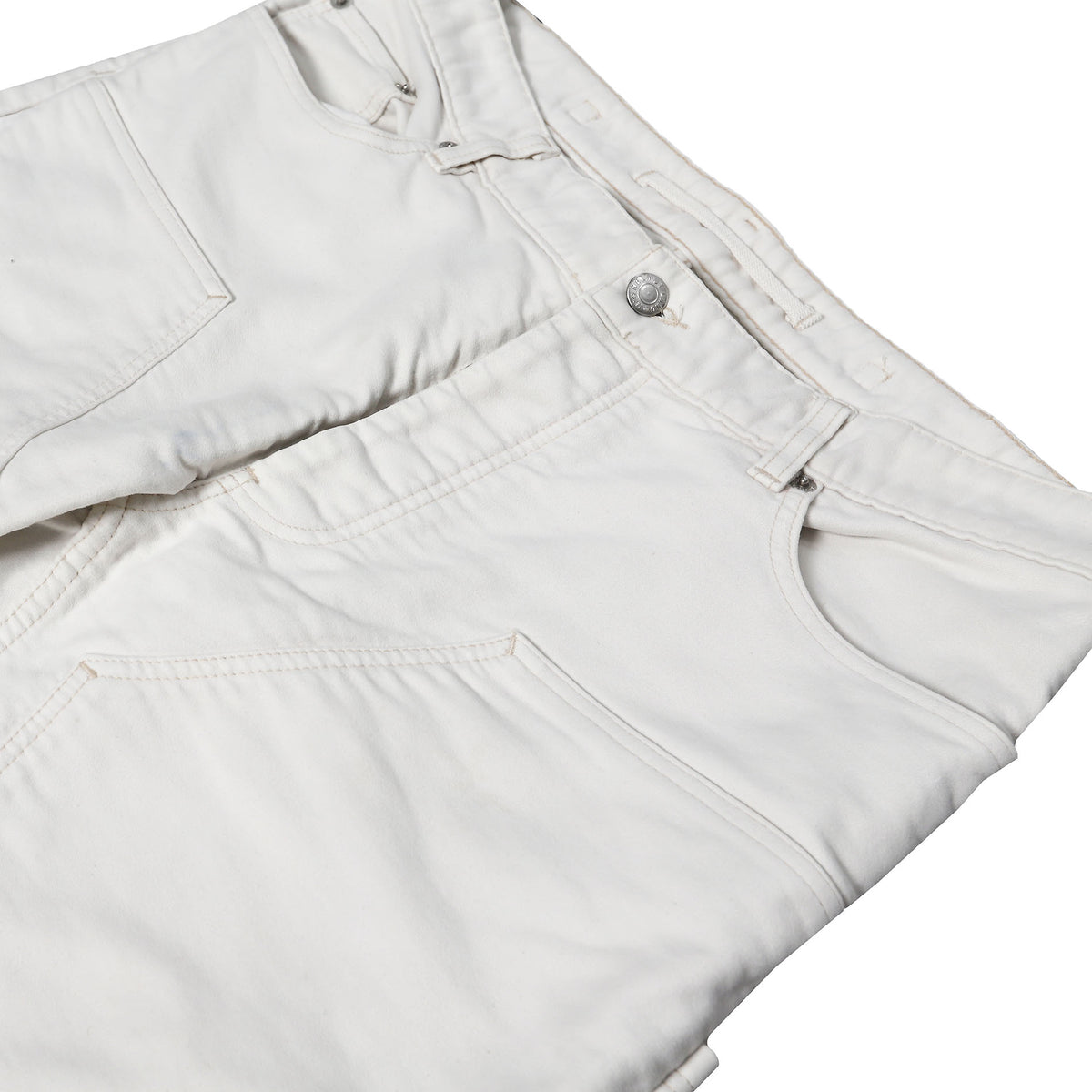 Helmut Lang SS99 Cream Moleskin Carpenter Pants