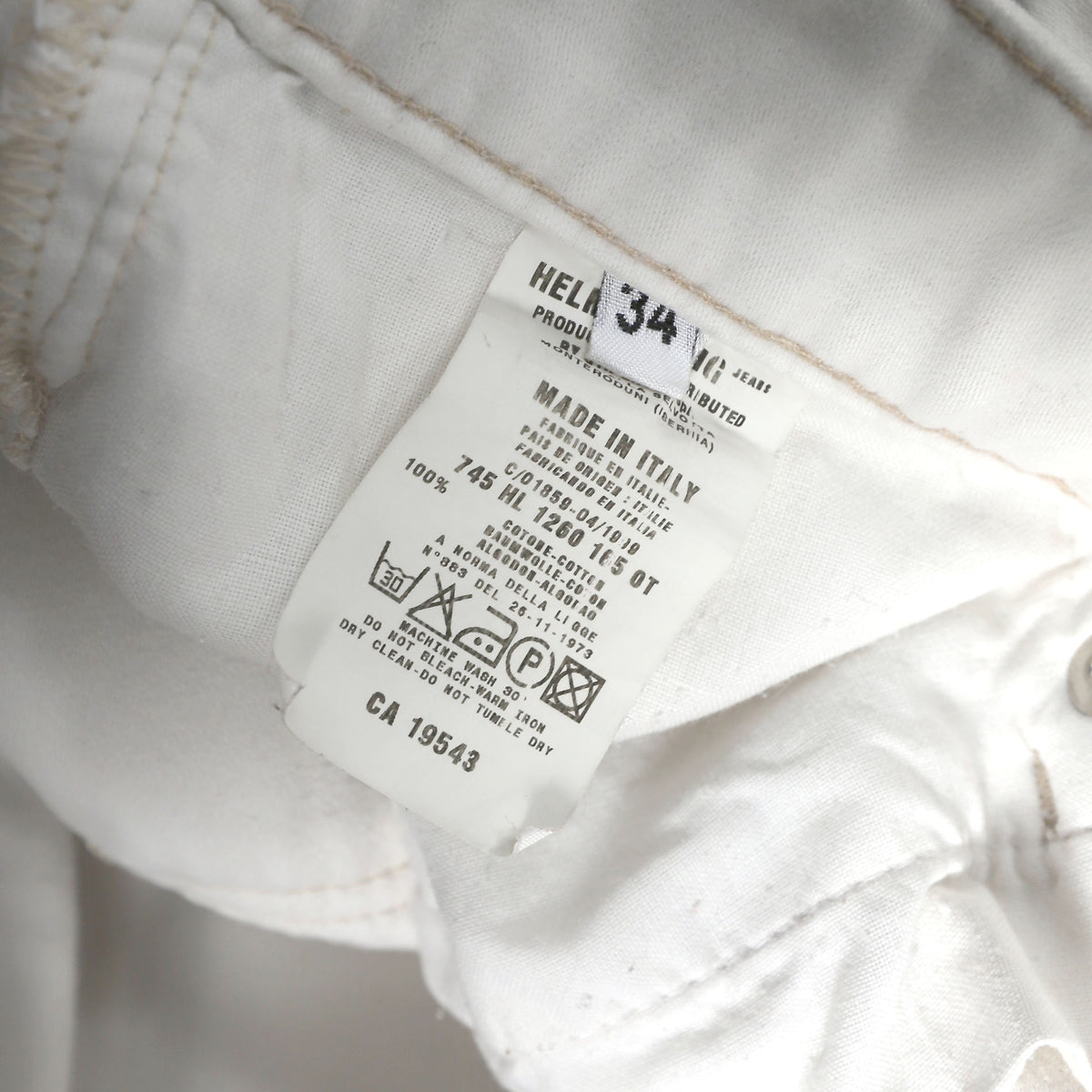 Helmut Lang SS99 Cream Moleskin Carpenter Pants