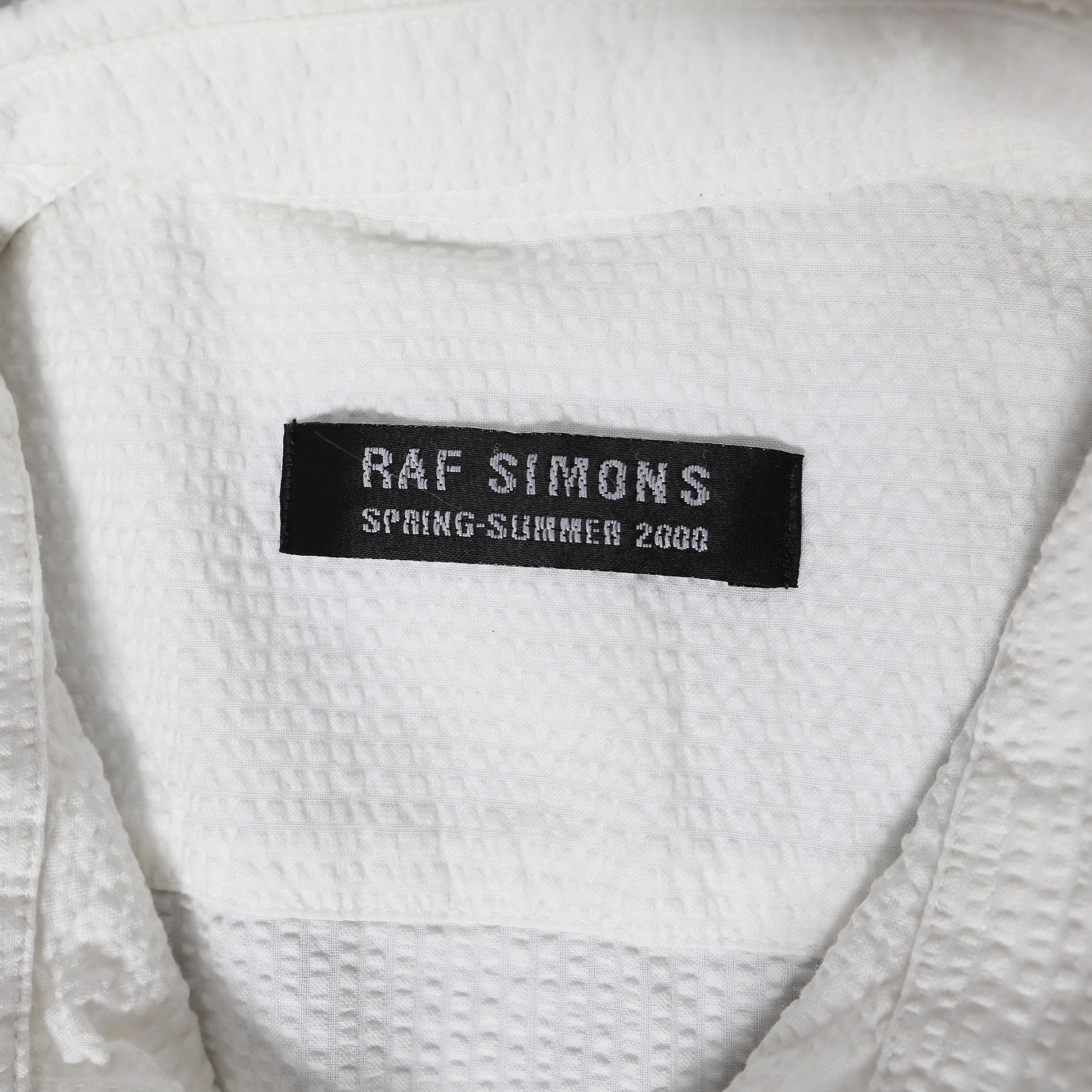 Raf Simons SS00 Confusion Seersucker Short Sleeve Shirt
