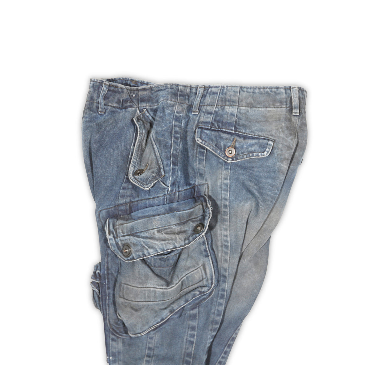 Julius 7 EDGE Washed Blue Cargo Pants