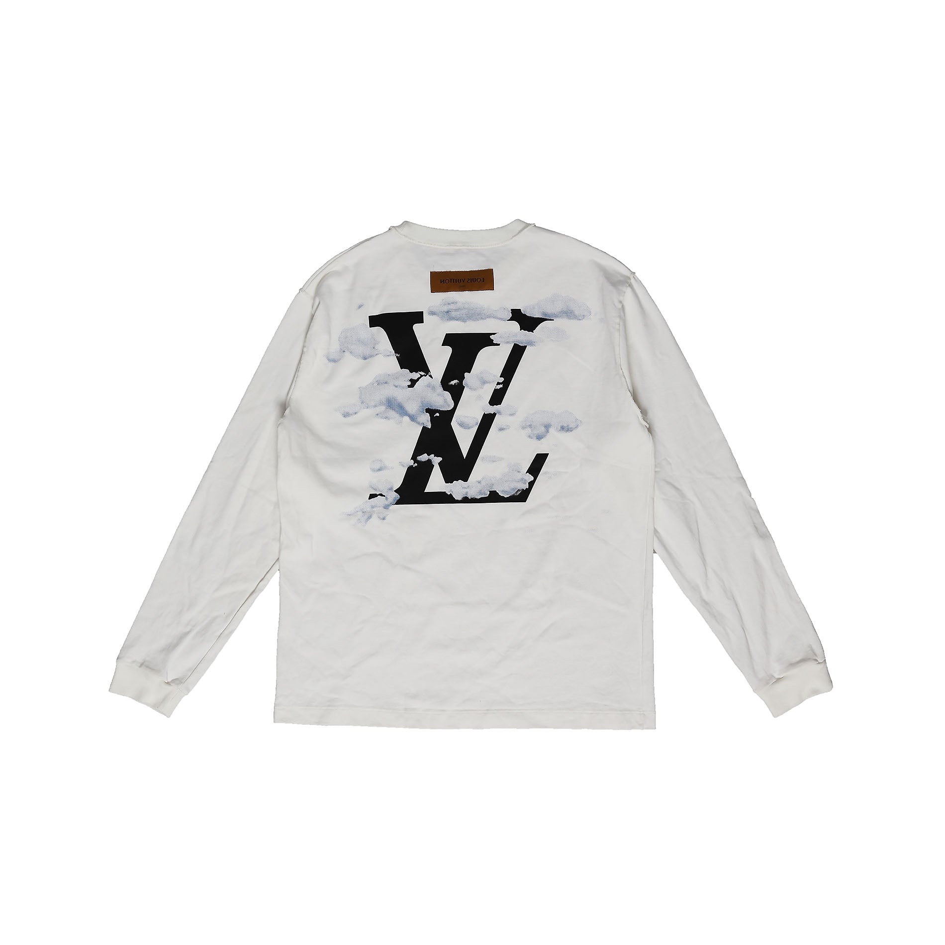 LOUIS VUITTON black T-shirt long sleeve monogram M