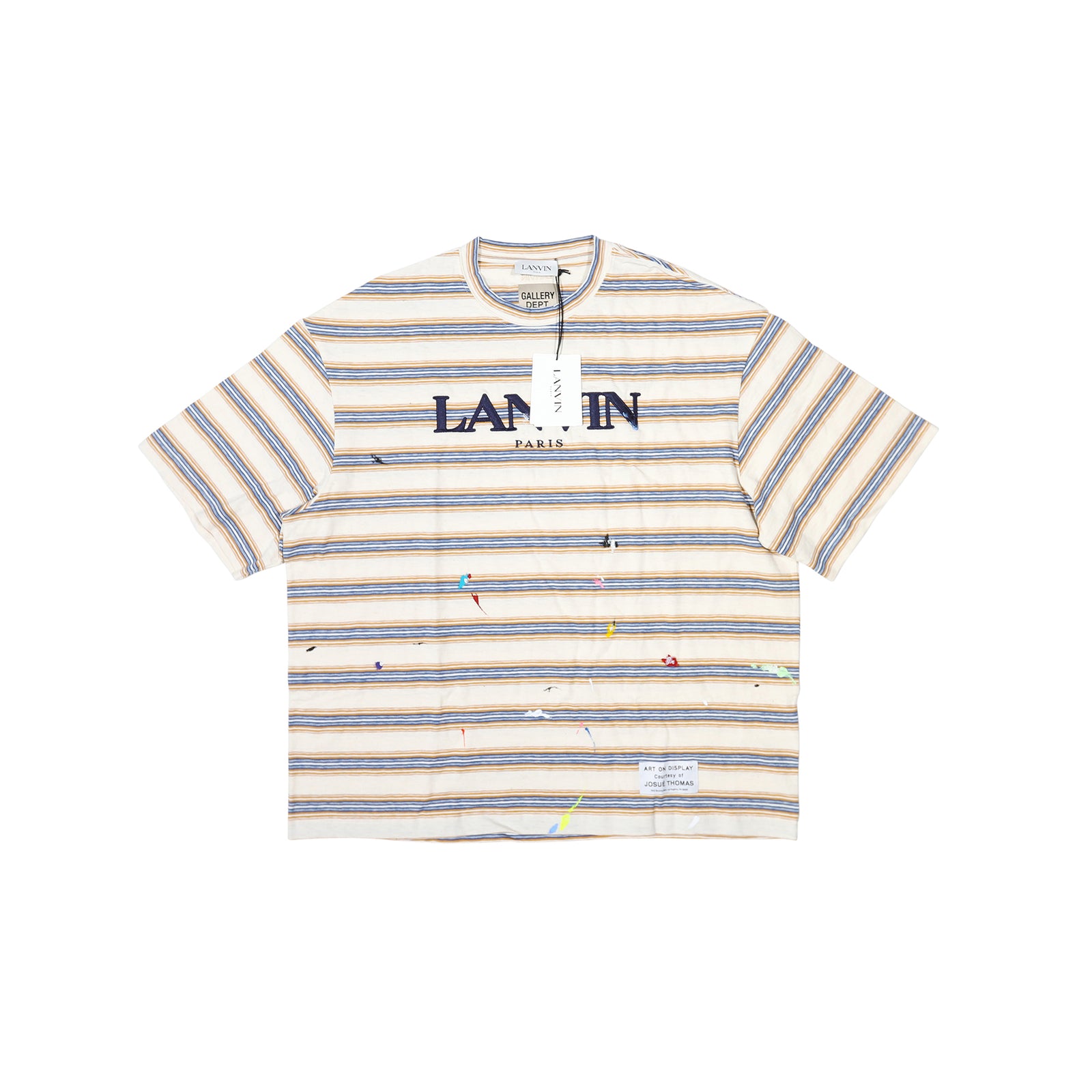 Lanvin Gallery Dept SS22 Striped Paint Splatter T-Shirt
