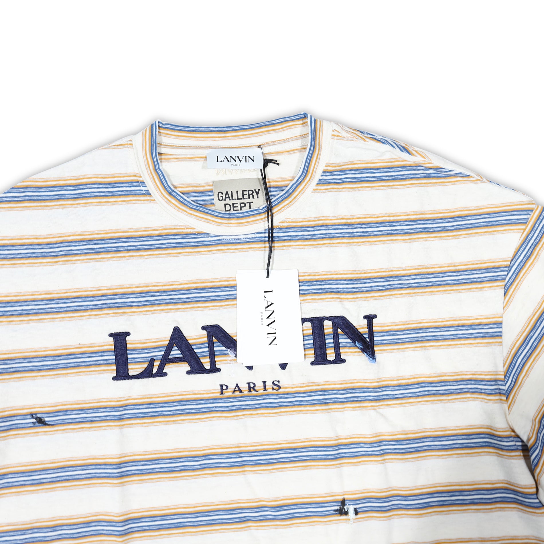 Lanvin Gallery Dept SS22 Striped Paint Splatter T-Shirt