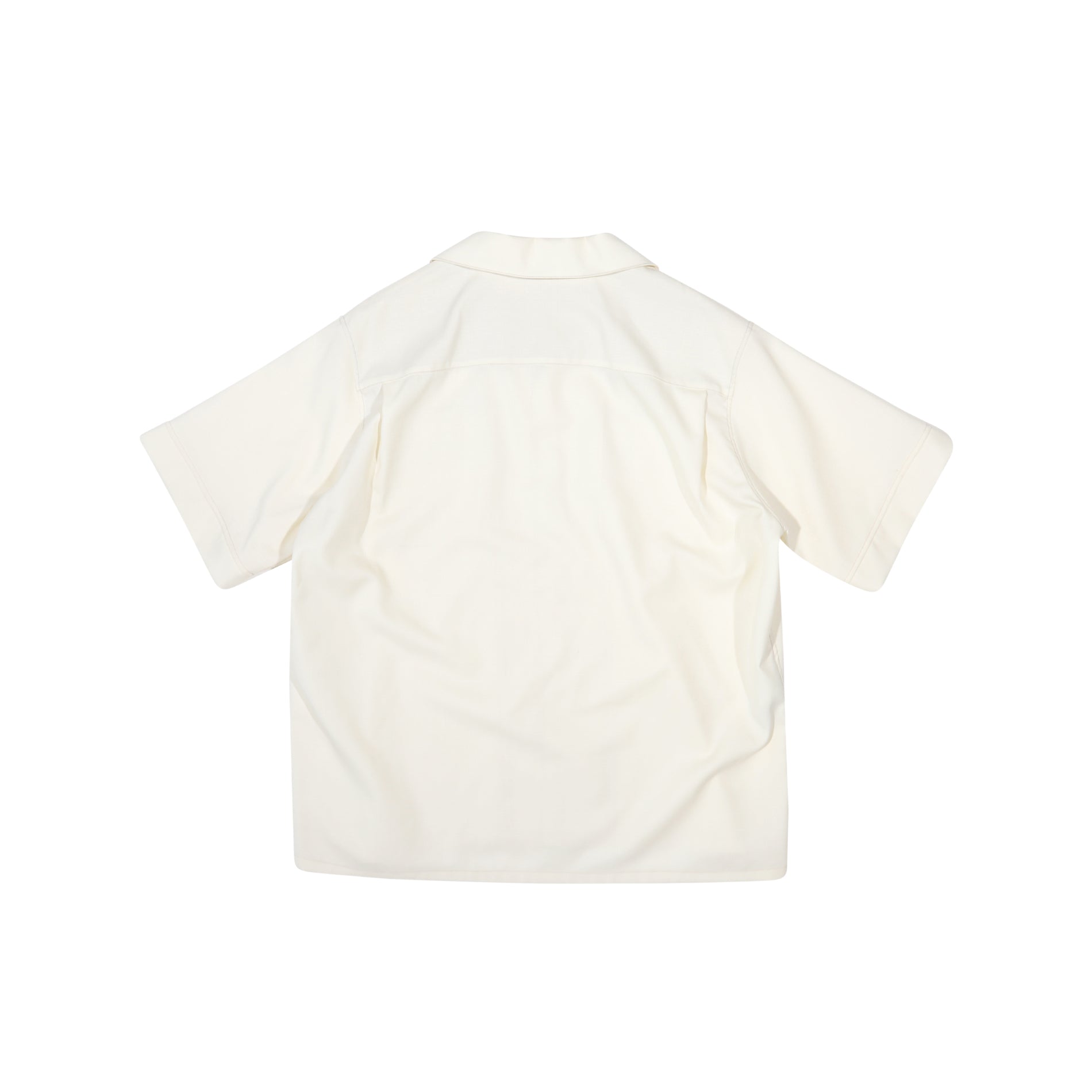 Marni Creme White Tropical Wool Shortsleeve Shirt