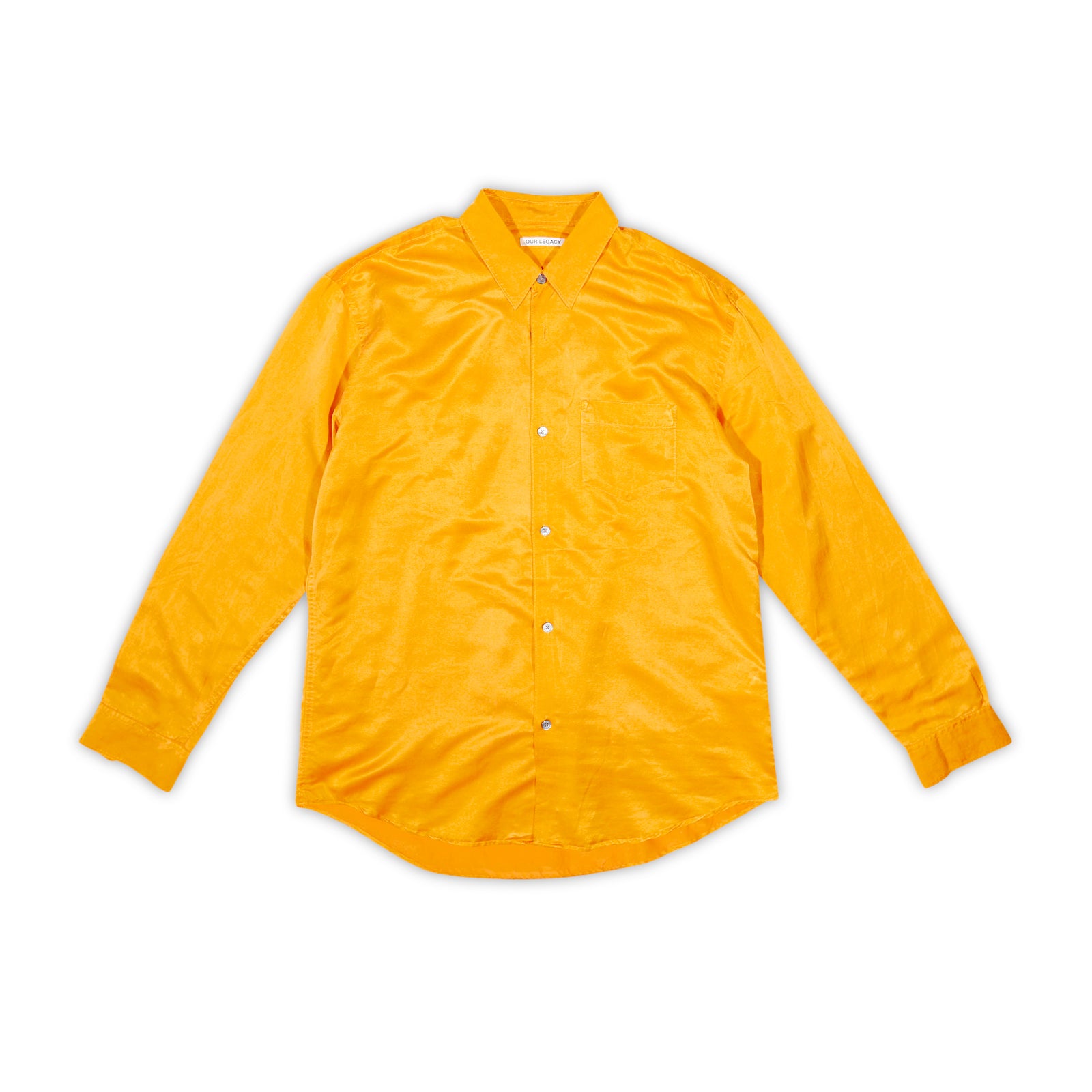 Our Legacy Orange Cotton Silk Blend Shirt