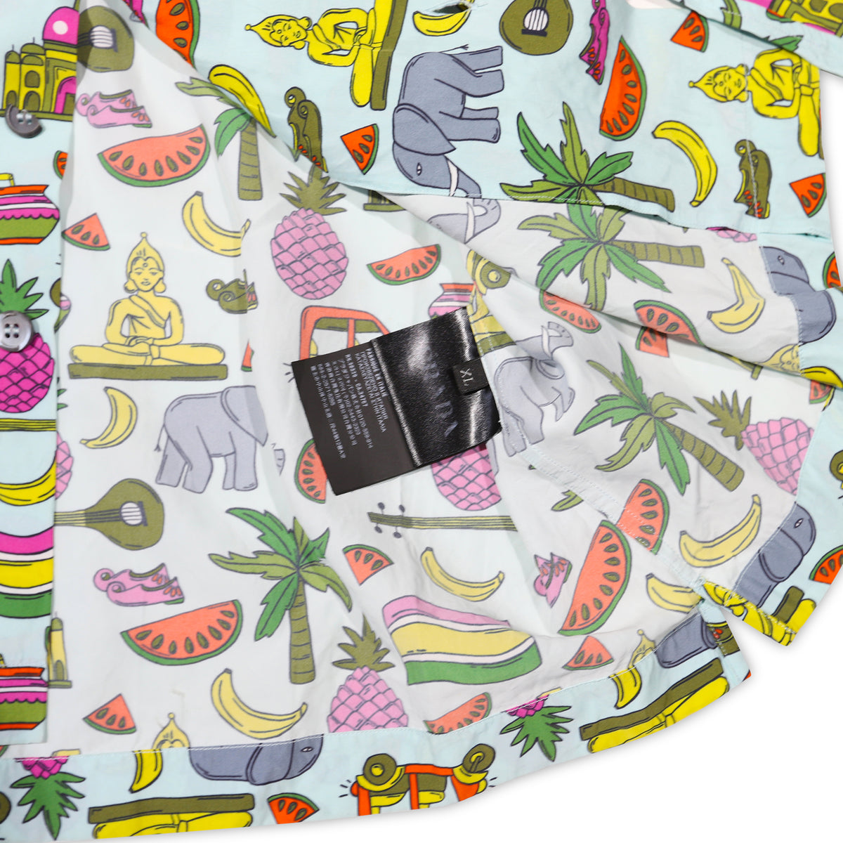 Prada Multicolor Tropical Print Viscose Shirt