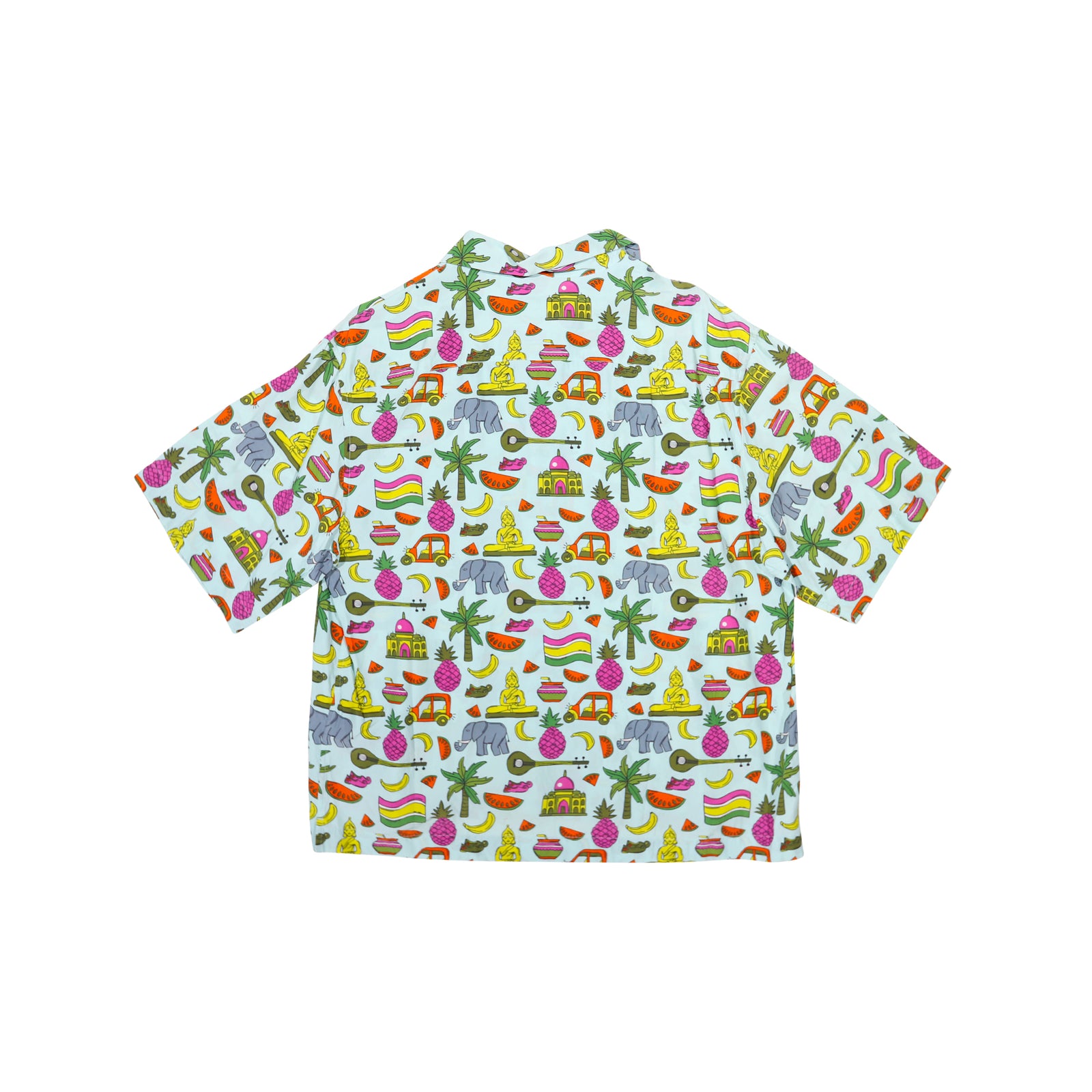 Prada Multicolor Tropical Print Viscose Shirt