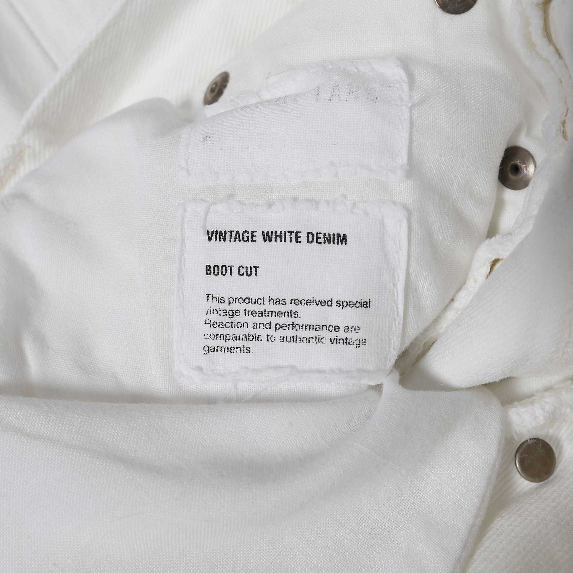 Helmut Lang Archival White Denim Boot Cut