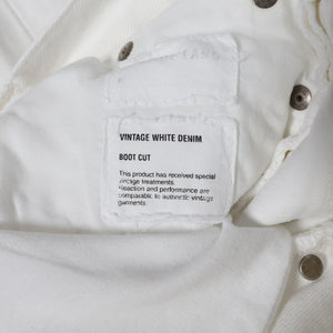 Helmut Lang Archival White Denim Boot Cut