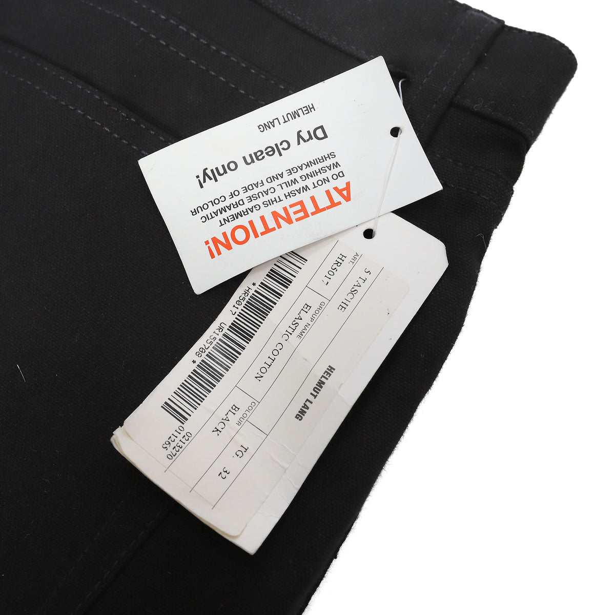 Helmut Lang Archival Black Denim Elastic 5 Pocket Denim