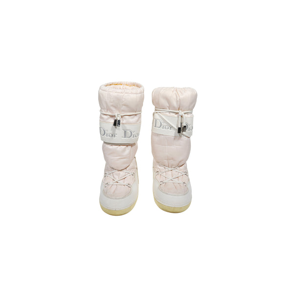 Christian Dior by John Galliano 2000s Baby Pink Moon Boots · INTO