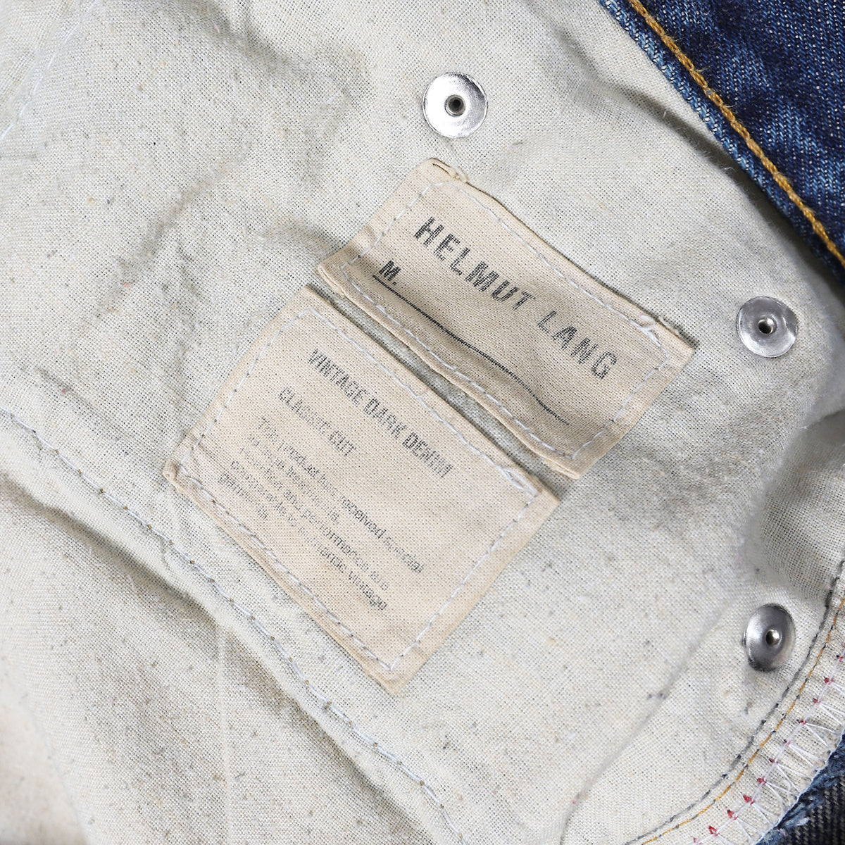 Helmut Lang Archival Vintage Dark Denim Classic Cut