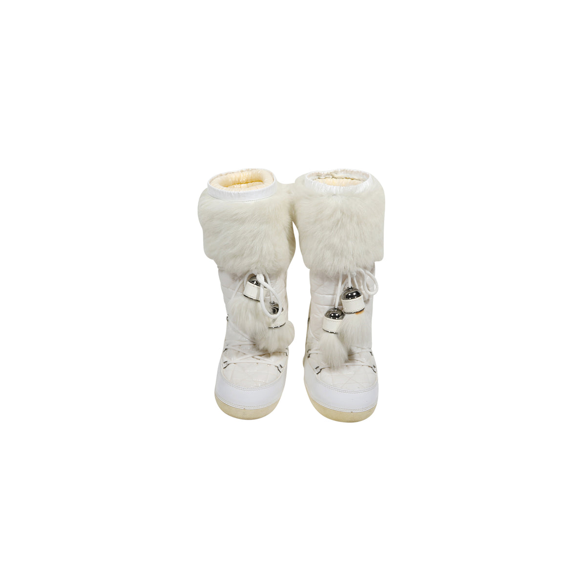 Christian Dior by John Galliano 2000s White Fur Moon Boots