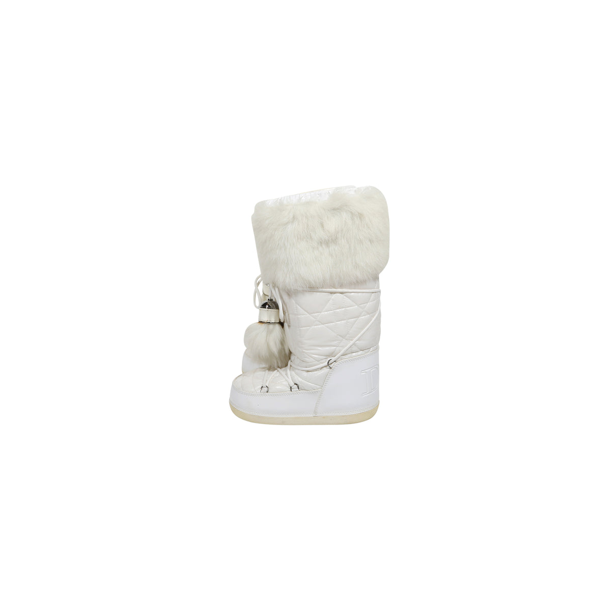 Christian Dior by John Galliano 2000s White Fur Moon Boots