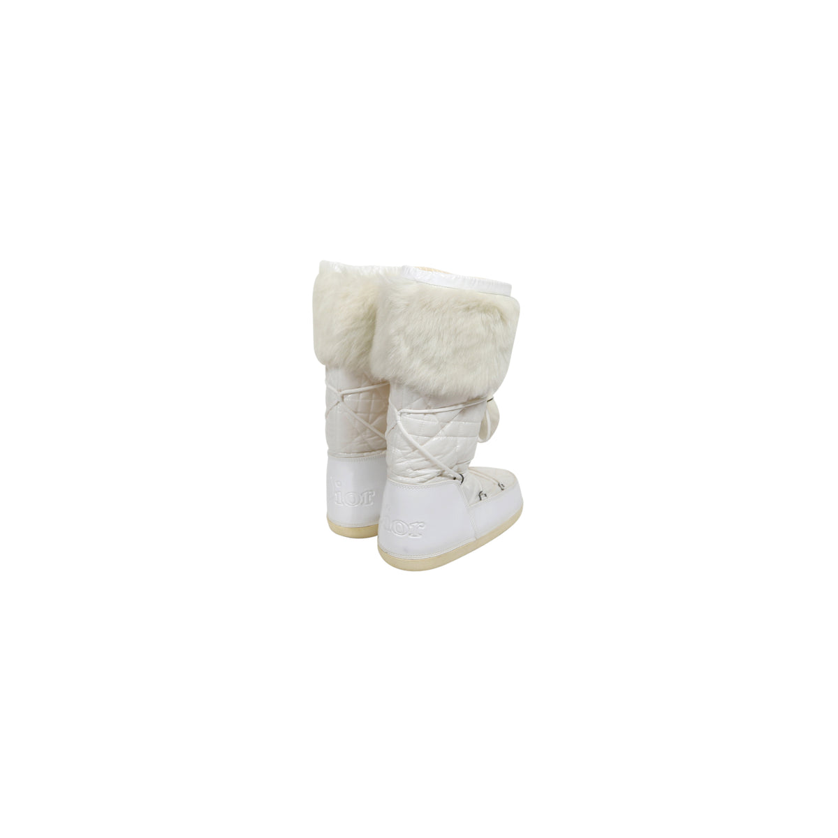 Christian Dior by John Galliano 2000s White Fur Moon Boots
