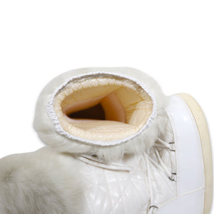 Christian Dior by John Galliano 2000s White Fur Moon Boots