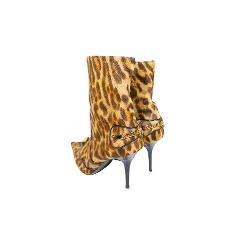 Christian Dior by John Galliano AW04 Pony Hair Leopard Print Dice Heels