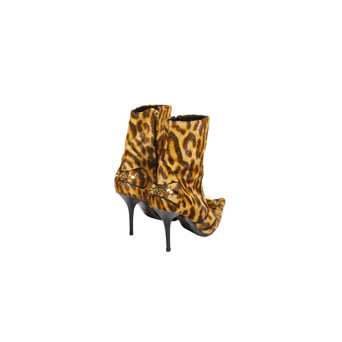 Christian Dior by John Galliano AW04 Pony Hair Leopard Print Dice Heels