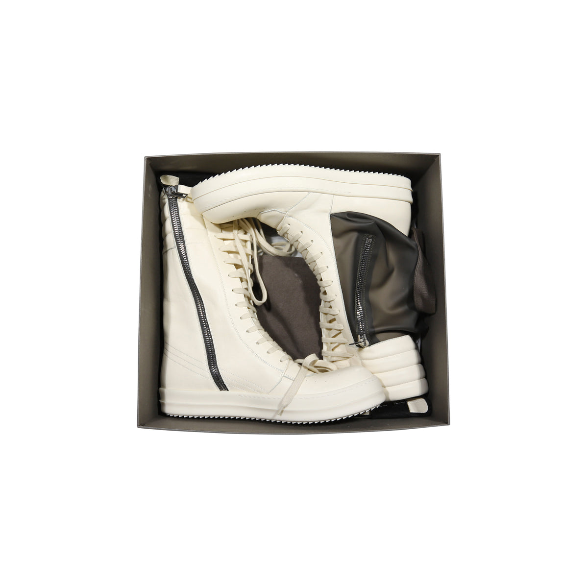 Rick Owens FW21 Gethsemane Milk Leather Vinyl Cargobaskets
