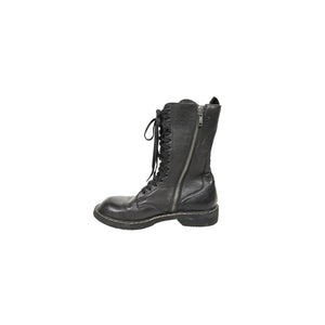 Rick Owens FW07 Exploder Black Leather Combat Boots