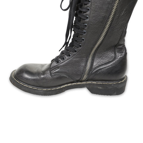 Rick Owens FW07 Exploder Black Leather Combat Boots